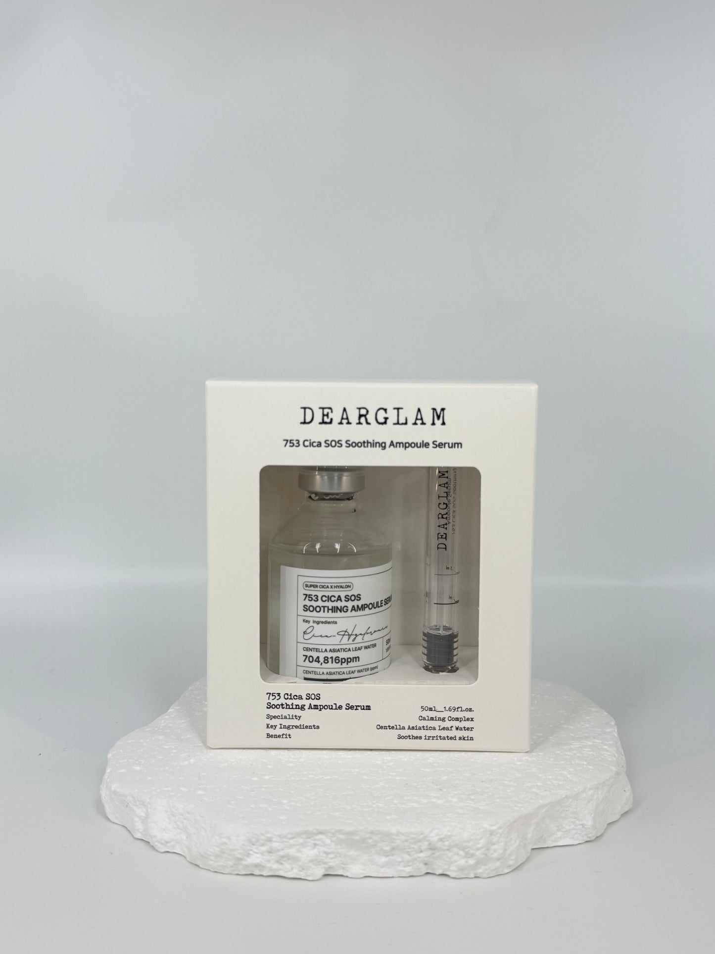 DEARGLAM
753 Cica SOS Soothing Ampoule Serum
積雪草 SOS 753舒緩安瓶精華液(50mL)