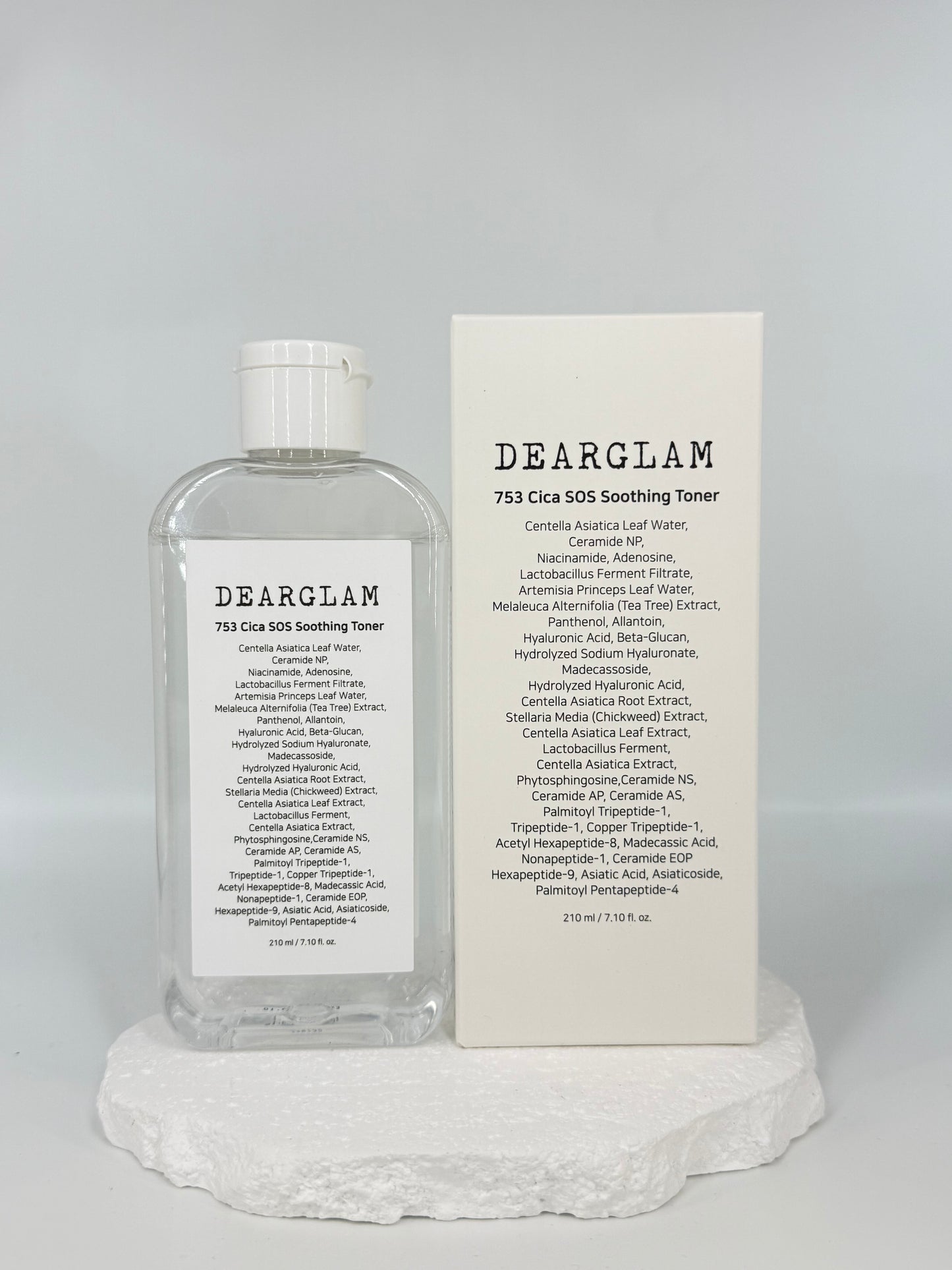 DEARGLAM
753 Cica SOS Soothing Toner
積雪草 753 SOS 舒緩爽膚水 (210mL)