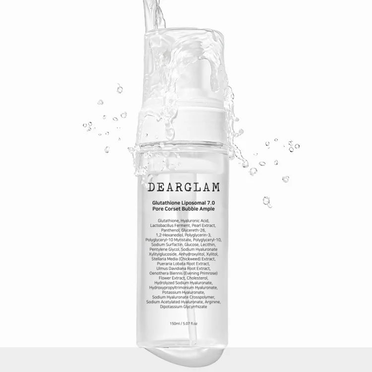 DEARGLAM Glutathione Liposomal 7.0Pore Corset Bubble Ample穀胱甘肽微脂體 7.0 毛孔緊緻束身衣泡泡安瓶 (150mL)